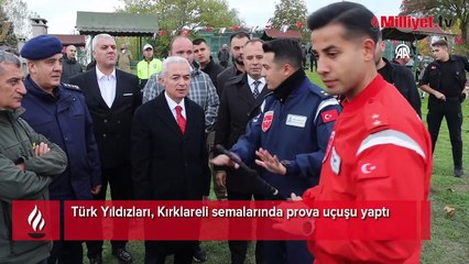 Türk Yıldızları, Kırklareli semalarında prova uçuşu yaptı