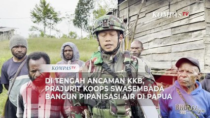 Di Tengah Ancaman KKB, Prajurit Koops Swasembada Bangun Pipanisasi Air di Papua