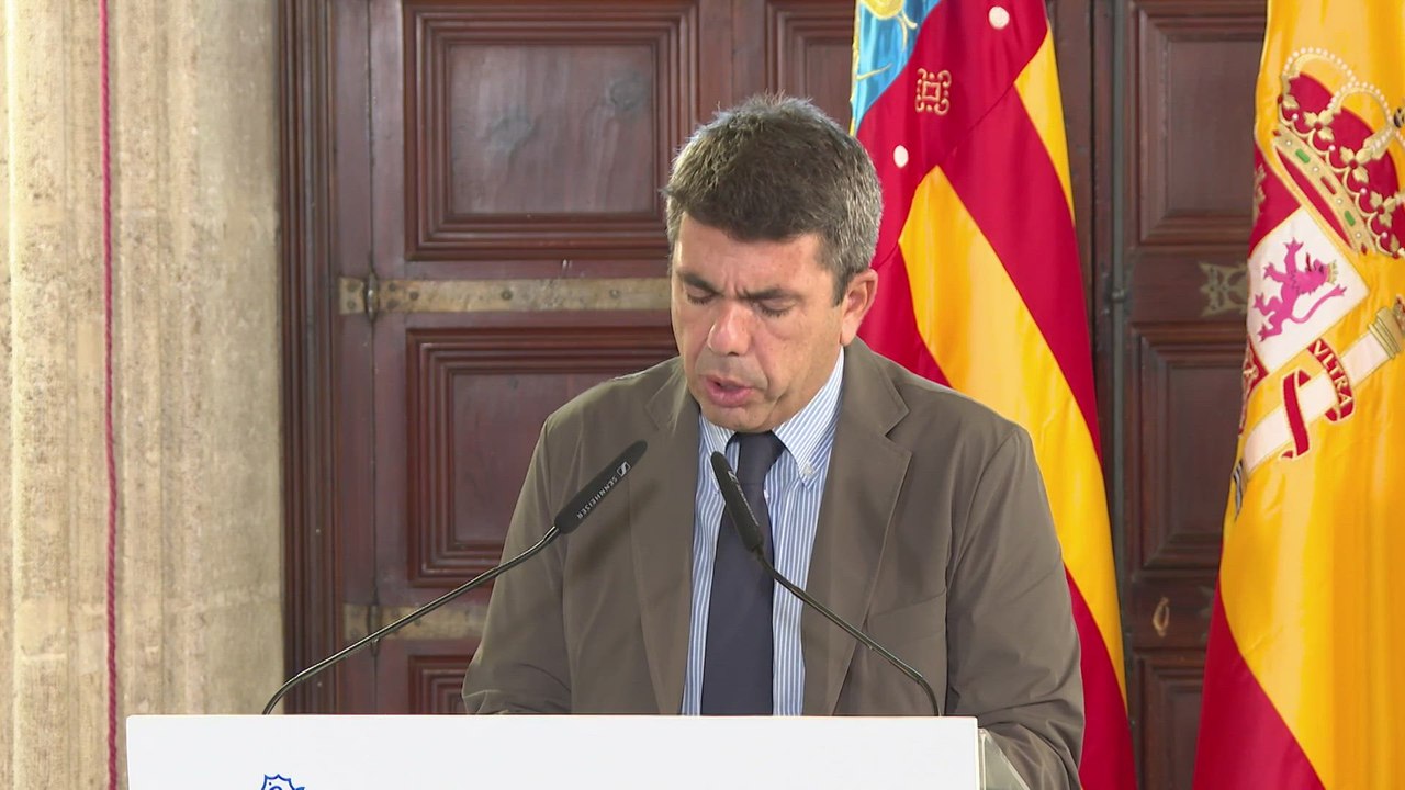 Mazón apela a la "coordinación institucional" y a "abandonar confrontación" en aniversario dana