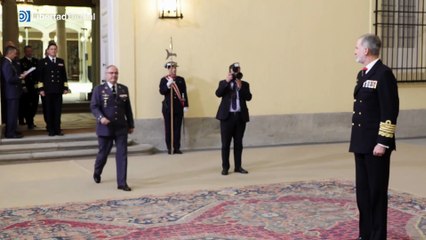 El Rey recibe en El Pardo a coroneles y capitanes de la Armada