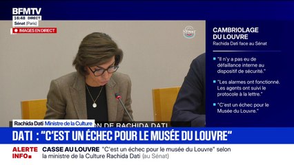 Audition de Rachida Dati au Sénat: "Je considère que la culture est une politique régalienne dans tout notre pays", insiste la ministre