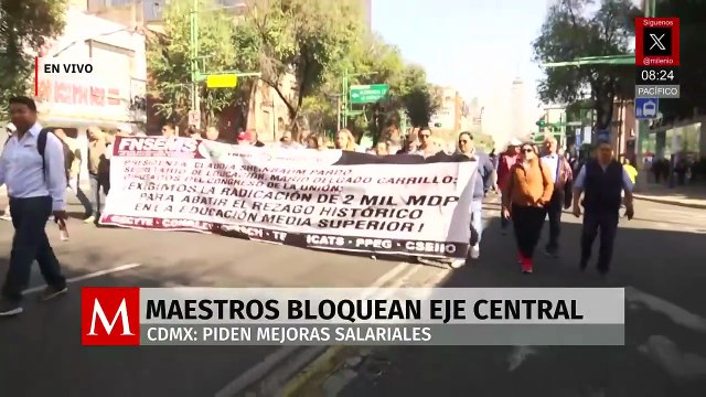 Maestros bloquean calles de Ciudad de México exigiendo mejoras salariales