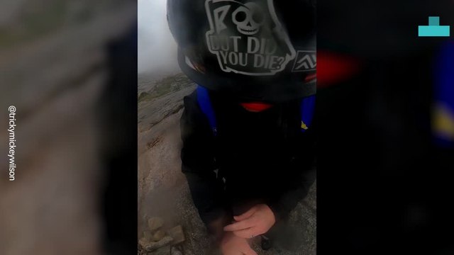 Daredevil Skydiver Takes Leap of Faith Through Dense Clouds