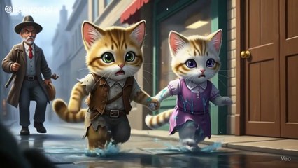 Hungry Poor Kittens Beg for Food in the Market… But Everyone Turns Them Away 💔🐾