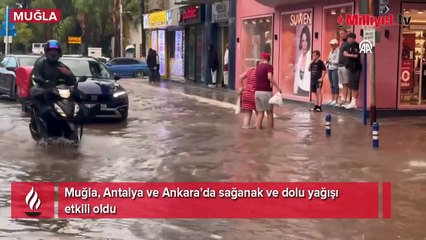 3 ilde sağanak ve dolu şoku! Sokaklar beyaza büründü