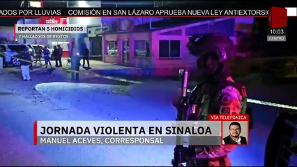 Jornada violenta en Sinaloa: reportan cinco homicidios y hallazgo de restos humanos