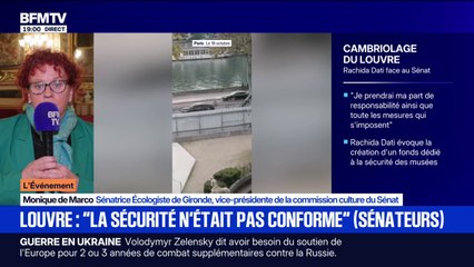 Monique de Marco, sénatrice Écologiste, confie qu'elle a été "effarée" par le peu de sécurité au musée du Louvre