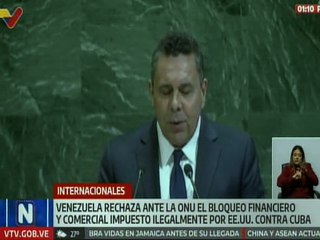 Venezuela ratifica su rechazo ante la ONU el bloqueo criminal de EE. UU. en Cuba