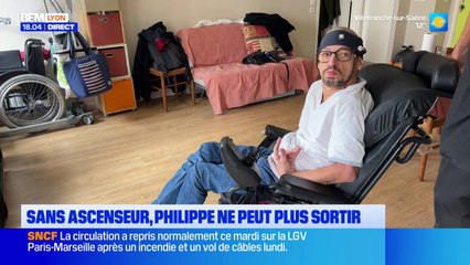 Sans ascenseur depuis un mois, Philippe ne peut plus sortir de chez lui