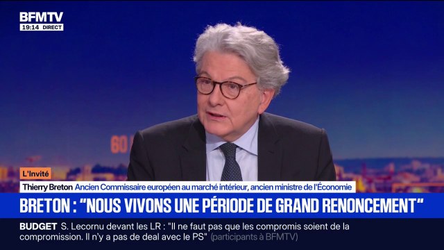 Dette française: Chacun a une part de responsabilité , affirme Thierry Breton, ancien ministre de l'Économie , à propos des anciens présidents français