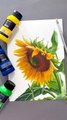 Peindre un tournesol à l'acrylique