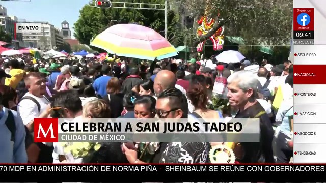 Fieles celebran a San Judas Tadeo en la Ciudad de México