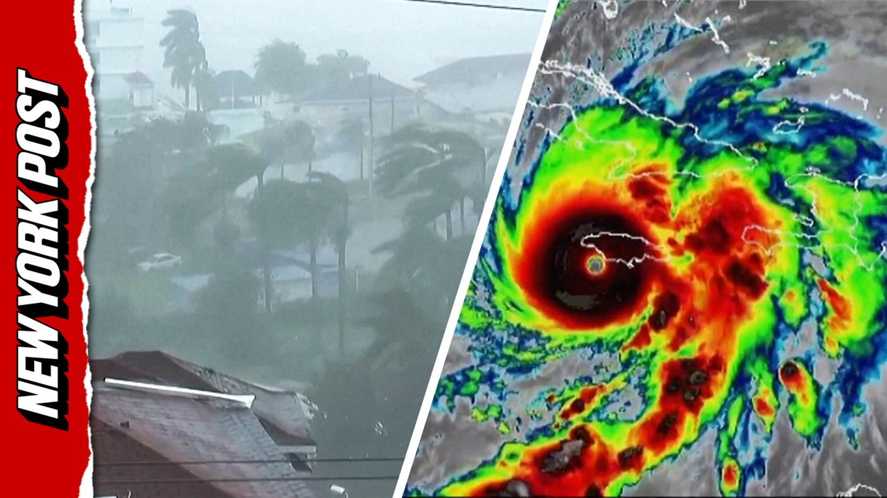 Intense wind and rain as Hurricane Melissa barrels into Jamaica