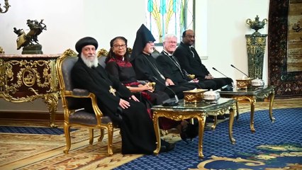 الرئيس السيسي  يستقبل وفد مجلس الكنائس العالمي ويطلع على التقرير السنوي لأنشطة صندوق تكريم الشهداء