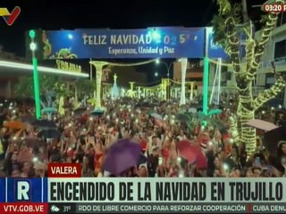 Trujillo dio inicio a la Navidad con el encendido de luces en el municipio Valera