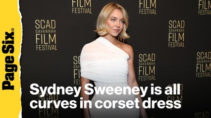 Sydney Sweeney is all curves in white-hot corset dress