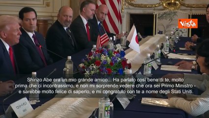 Trump a Sanae Takaichi: Shinzo Abe era un mio grande amico. Sarebbe felice che ora sei premier