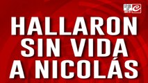 Hallan muerto a Nicolás Duarte, desaparecido tras salir de un boliche