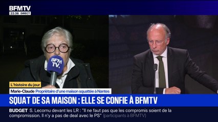 "J'ai commencé une démarche" juridique: Marie-Claude témoigne sur BFMTV après le squat de sa maison à Nantes