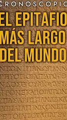 El epitafio más largo del mundo_ 4 metros de gloria romana