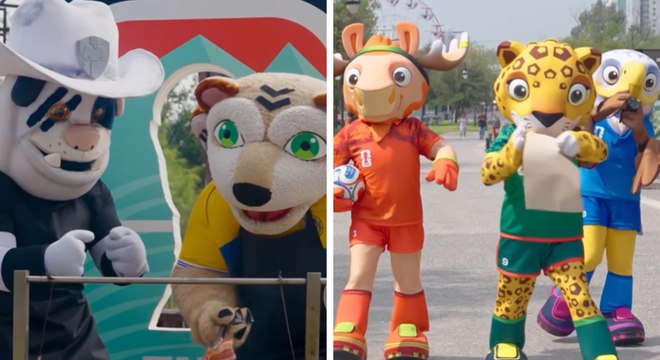 Mundial 2026: Mascotas de la Copa del Mundo visitan Monterrey junto a Tigres y Rayados