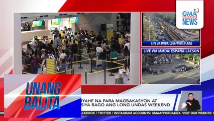 Ilang Pinoy, bumiyahe na para magbakasyon at umuwi sa probinsiya bago ang long Undas weekend | Unang Balita