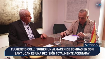 Fulgencio Coll: "Poner un almacén de bombas en Son Sant Joan es una decisión totalmente acertada"