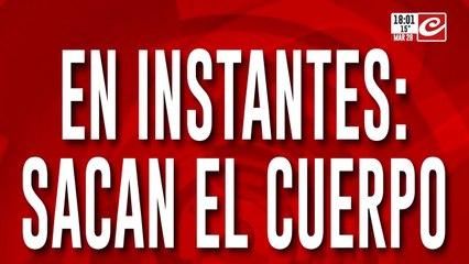 El peor final para Nicolás: en instantes sacan el cuerpo