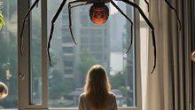 Ai girl cocooned by spider
