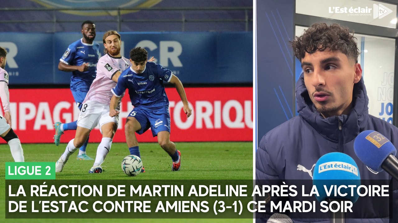 La réaction de Martin Adeline après la victoire de l’Estac contre Amiens (3-1) ce mardi soir