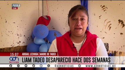Sigue la búsqueda de Liam Tadeo, niño desaparecido tras lluvias en Puebla