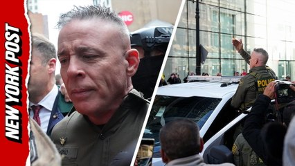 Protesters harass Border Patrol Commander Greg Bovino as he leaves court