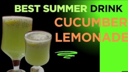 Cucumber Lemonade, Healthy Refreshing Drink, Lemonade Cucumber Recipe, Easy and Tasty Summer Drink