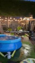 Man Repeatedly Tries to Jump Into Pool and Hilariously Fails