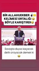 Trump konuşurken gelen Allahü ekber sesi