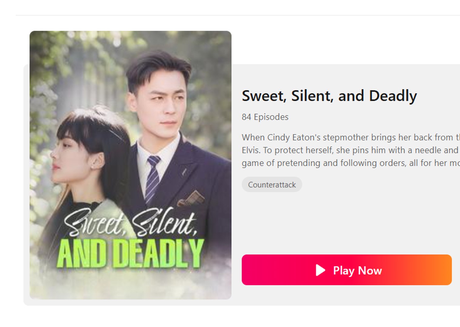 ⁣Sweet Silent and Deadly Chinese Drama - English Sub