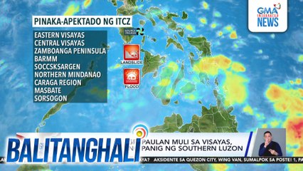 PAGASA - ITCZ, magpapaulan muli sa Visayas, Mindanao at ilang panig ng Southern Luzon | Balitanghali