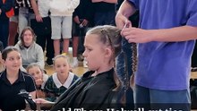 12 year-old Thom shaves his head in solidarity for mate battling cancer