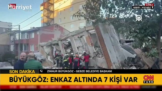 Gebze Belediye Başkanı: Enkaz altında 7 kişi var