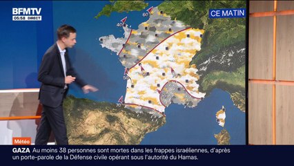 Météo: de la pluie est attendue ce matin en Bretagne, dans le sud-est et vers la frontière franco-espagnole