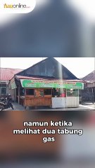 Terekam CCTV, Maling Angkut Tabung Gas Warung di Jalan Melur saat Magrib