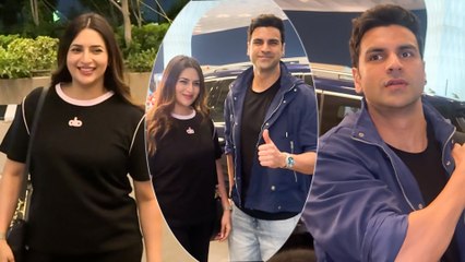 TV's Beloved Couple Divyanka Tripathi Dahiya & Vivek Dahiya Gets Clicked At Mumbai Airport