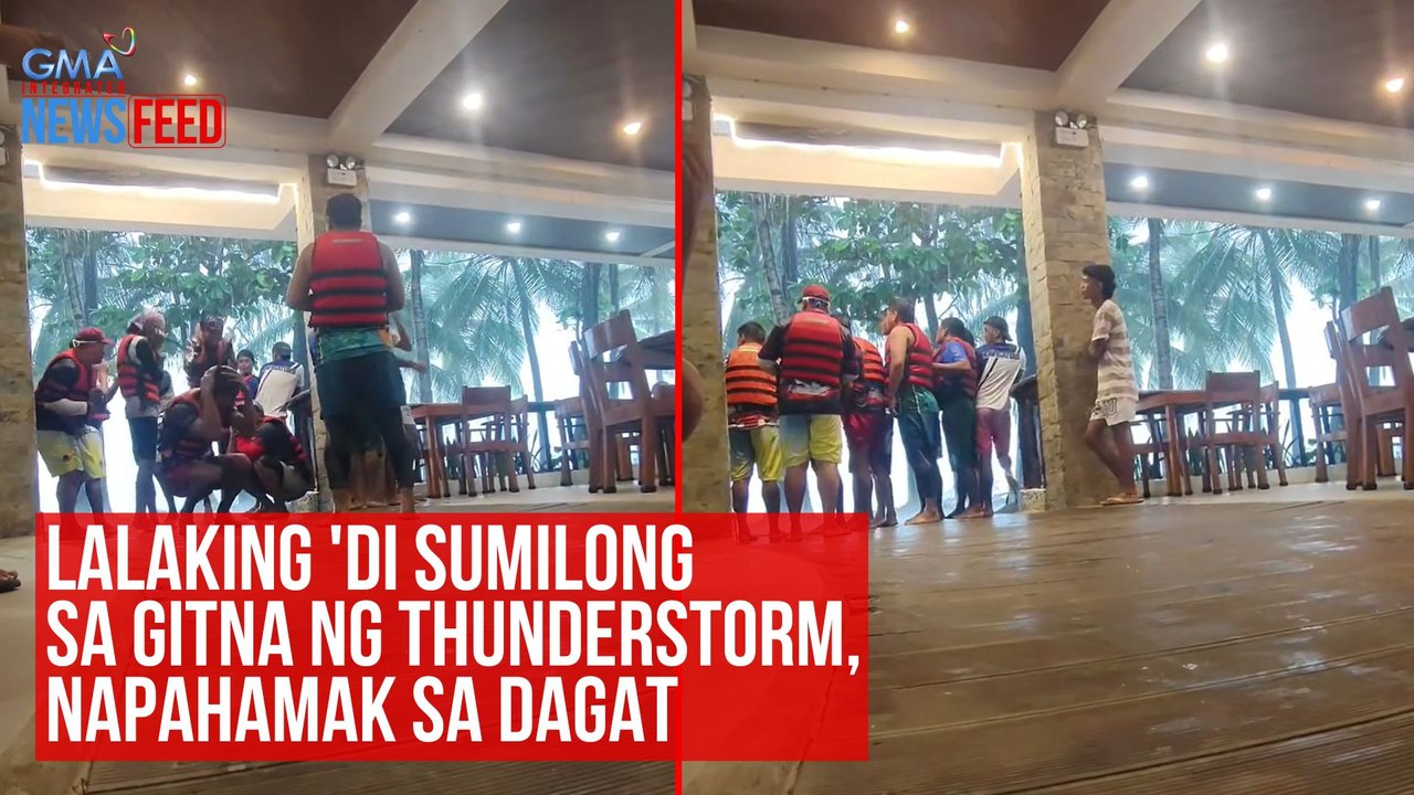 Lalaking 'di sumilong sa gitna ng thunderstorm, napahamak sa dagat | GMA Integrated Newsfeed