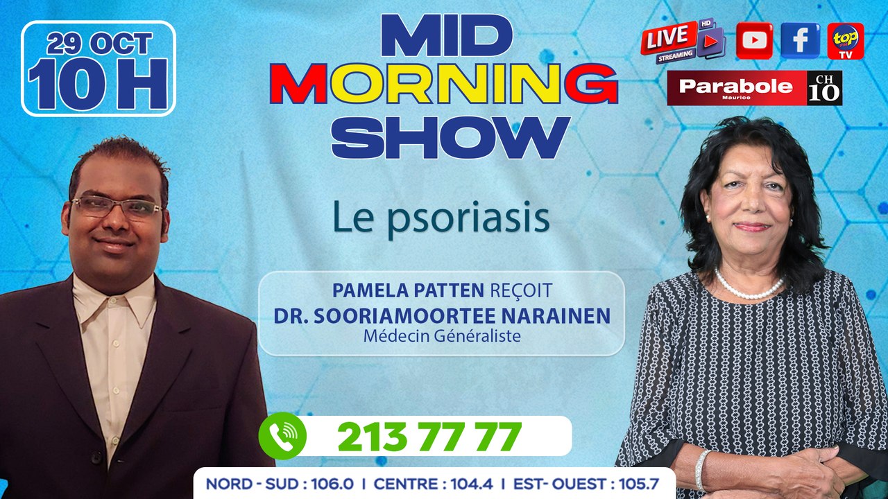 MID MORNING SHOW [ Top santé ] Pamela Patten reçoit Dr. Sooriamoortee Narainen, Médecin Généraliste.
