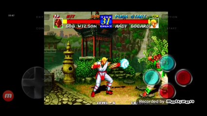 Fatal Fury 3 Bob Wilson vs Andy Bogard fala de vitória do Bob Wilson em português
