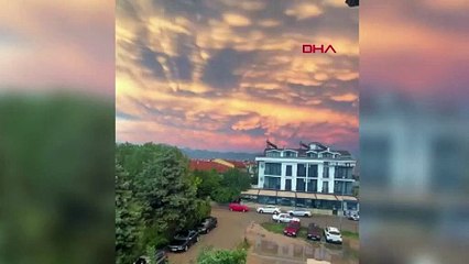 Fethiye'de Mammatus bulutları görüldü