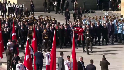 Cumhuriyetimiz 102 yaşında... Cumhurbaşkanı Erdoğan ve devlet erkanı Anıtkabir’de