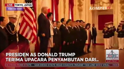 Ekspresi Tak Terduga PM Jepang Saat Presiden AS Trump Ngacir di Upacara Penyambutan