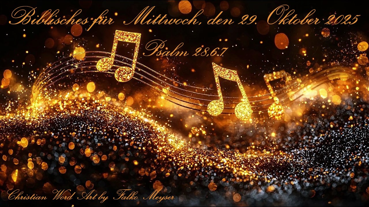 Biblisches für Mittwoch, den 29. Oktober 2025, zu Psalm 28,6.7