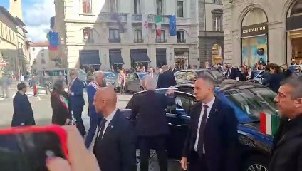 L'arrivo di Mattarella a Firenze, il presidente accolto da Funaro e Giani